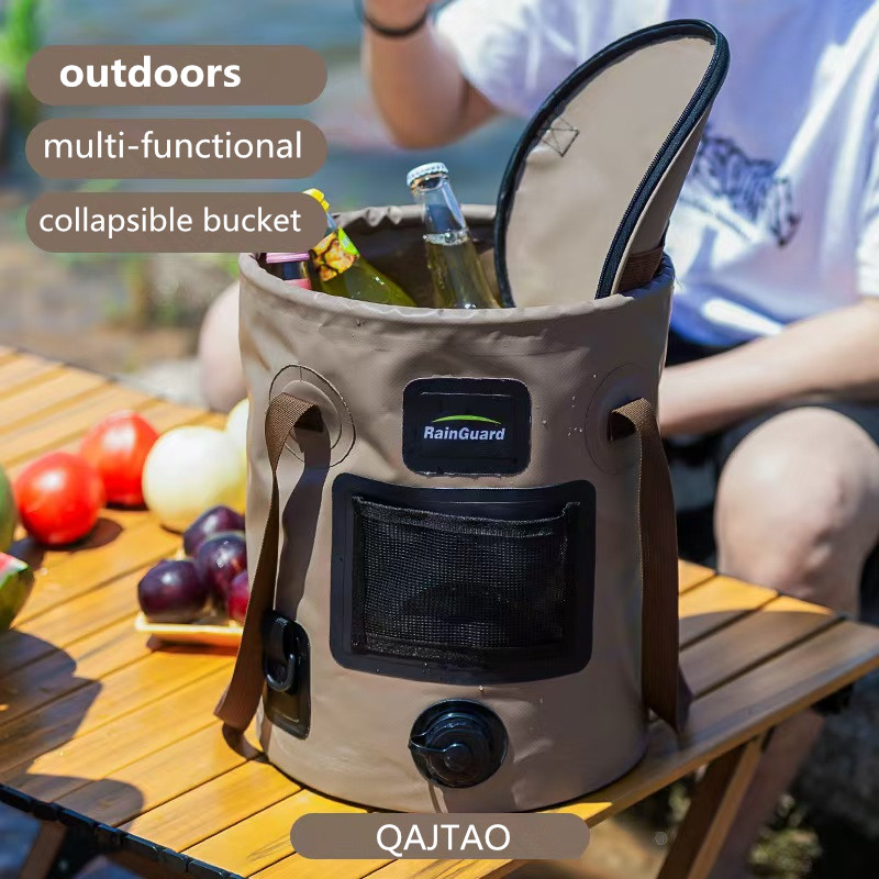 Fishing Bag Waterproof - 25L ポータブル折りたたみバケツバケツ屋外旅行水貯蔵袋防水ウォーターバッグ収納バケツ釣り用品