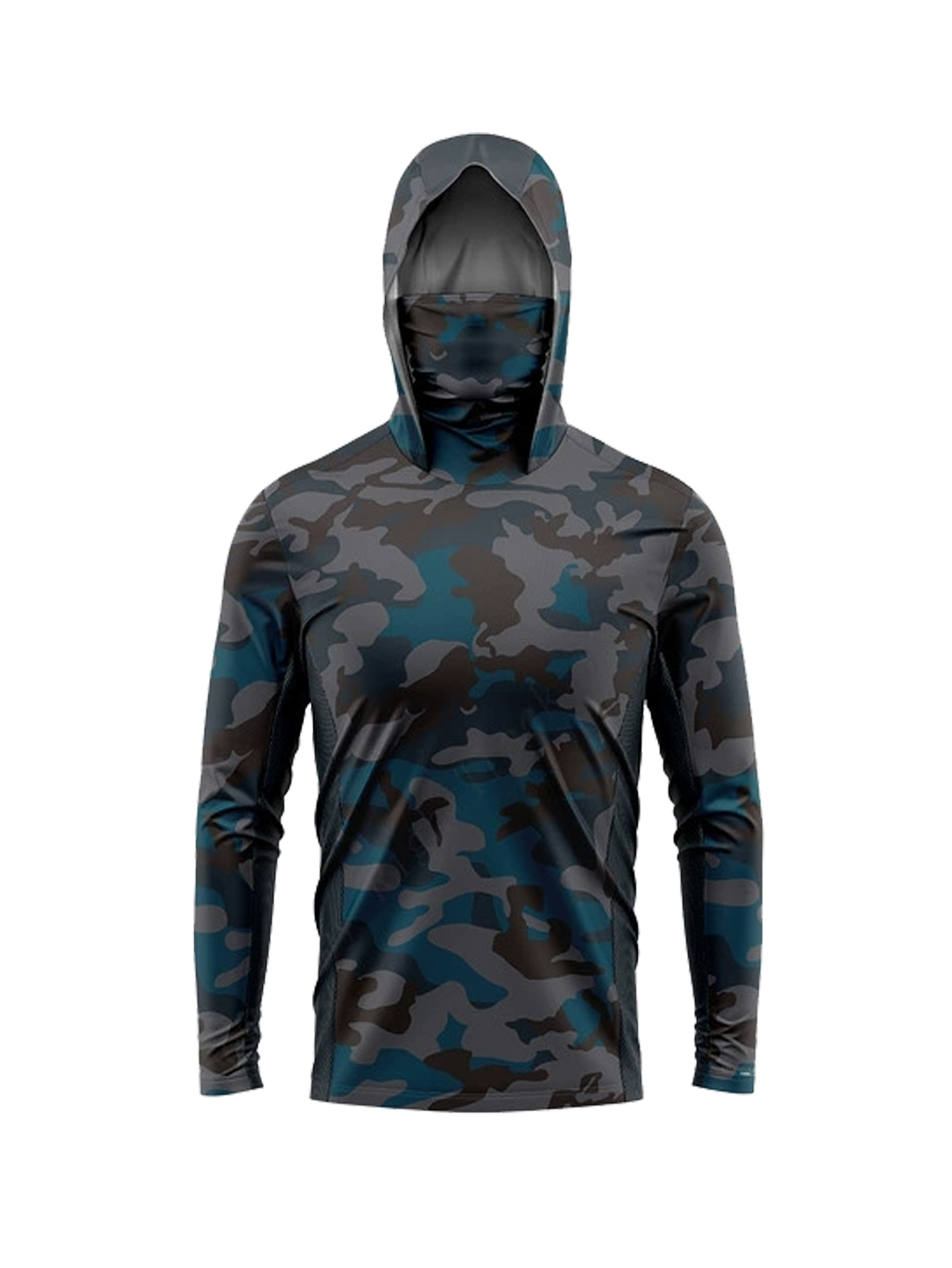 Fishing Hoodie - UPF50+ 日焼け防止 メンズ フィッシング フーディー ダークオーシャン