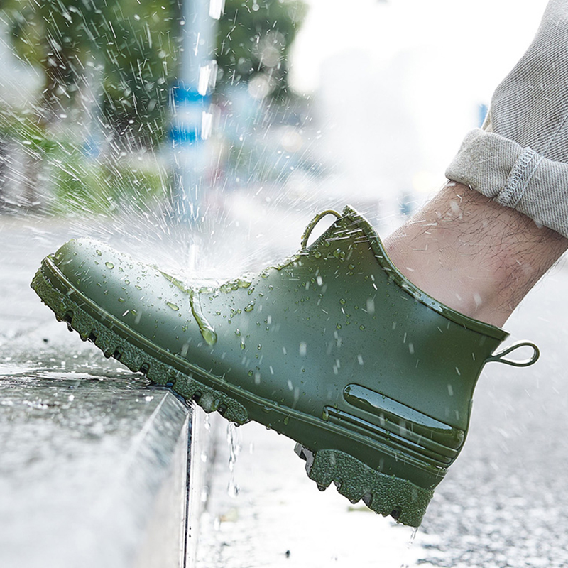 Fishing Boots - 男性用滑り止めレインブーツ,男性用防水プラットフォームシューズ,シェフの作業に適しています,軽くて滑りにくい