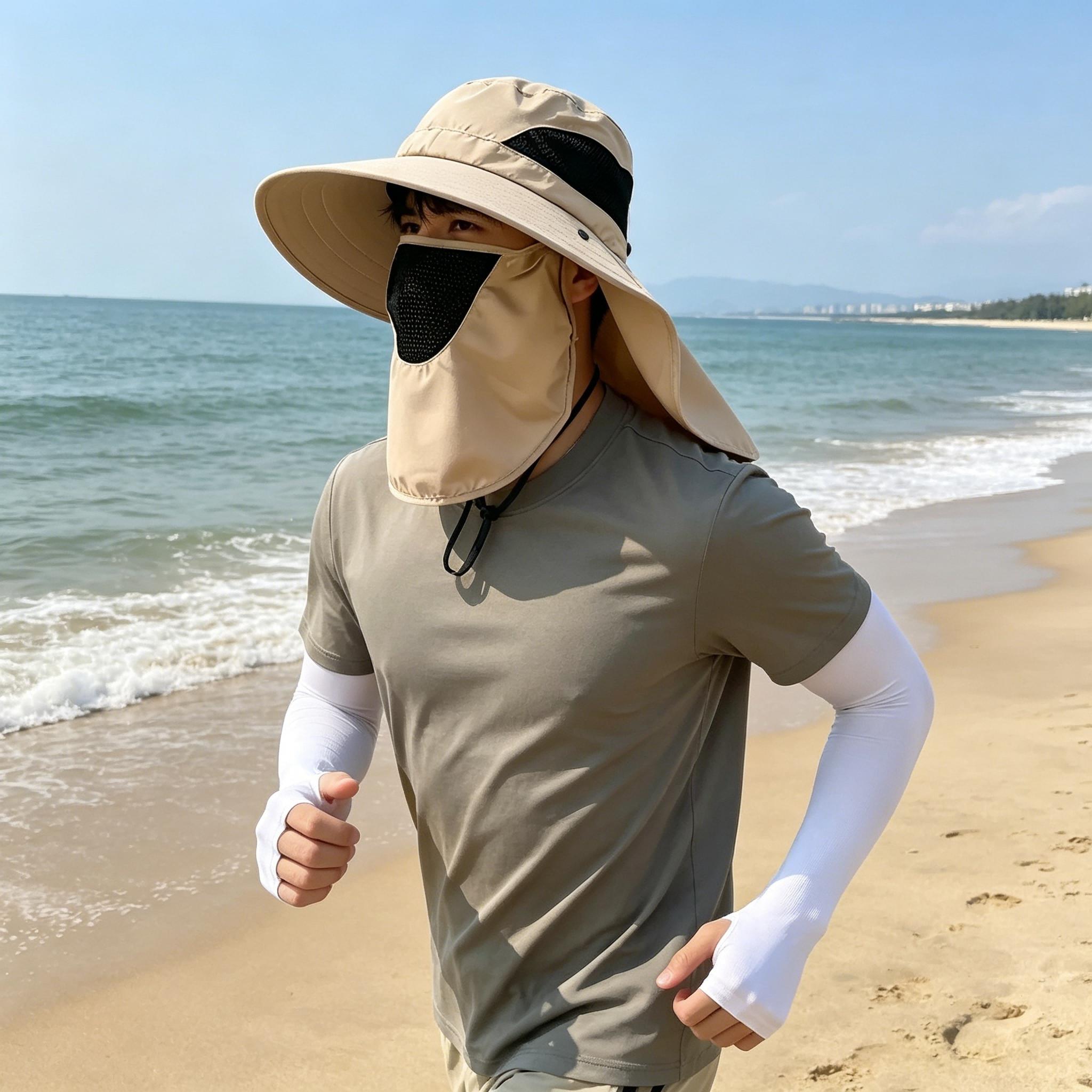 フルフェイスネックカバー付きサンハット、アイスアームスリーブ - Fishing Hat のレビューと価格
