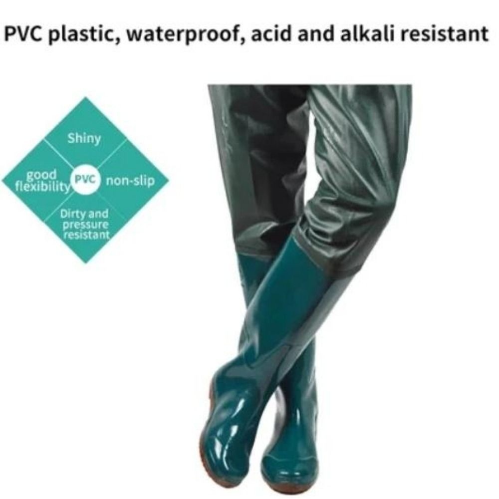 新しいプラスチック製PVCトランプリングパンツ、ウェーディン - Fishing Pants Waterproof のレビューと価格
