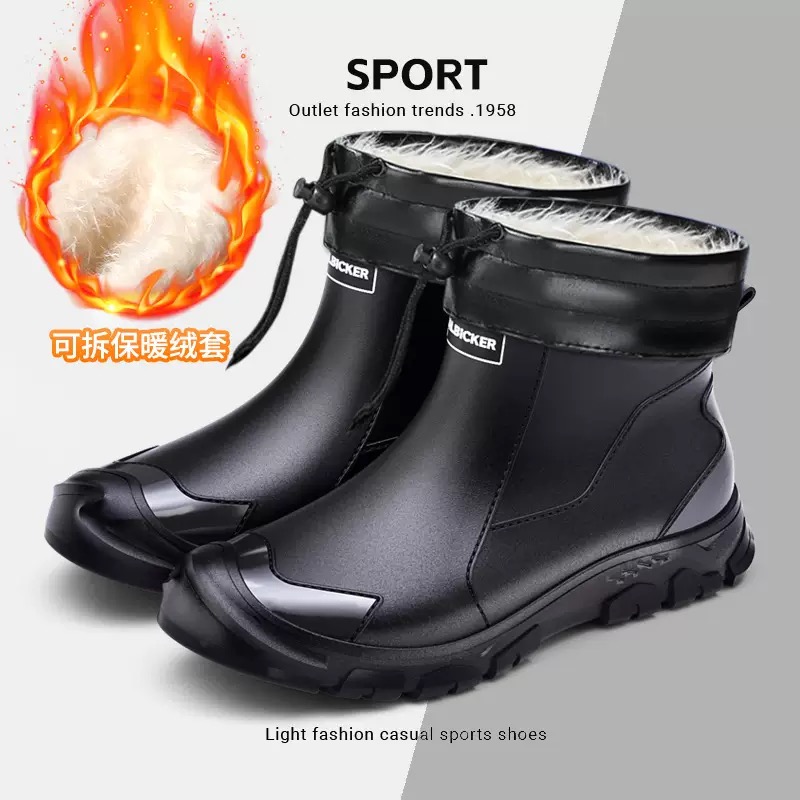 防水メンズレインシューズファッションショートソックス肥厚暖か - Fishing Socks のレビューと価格