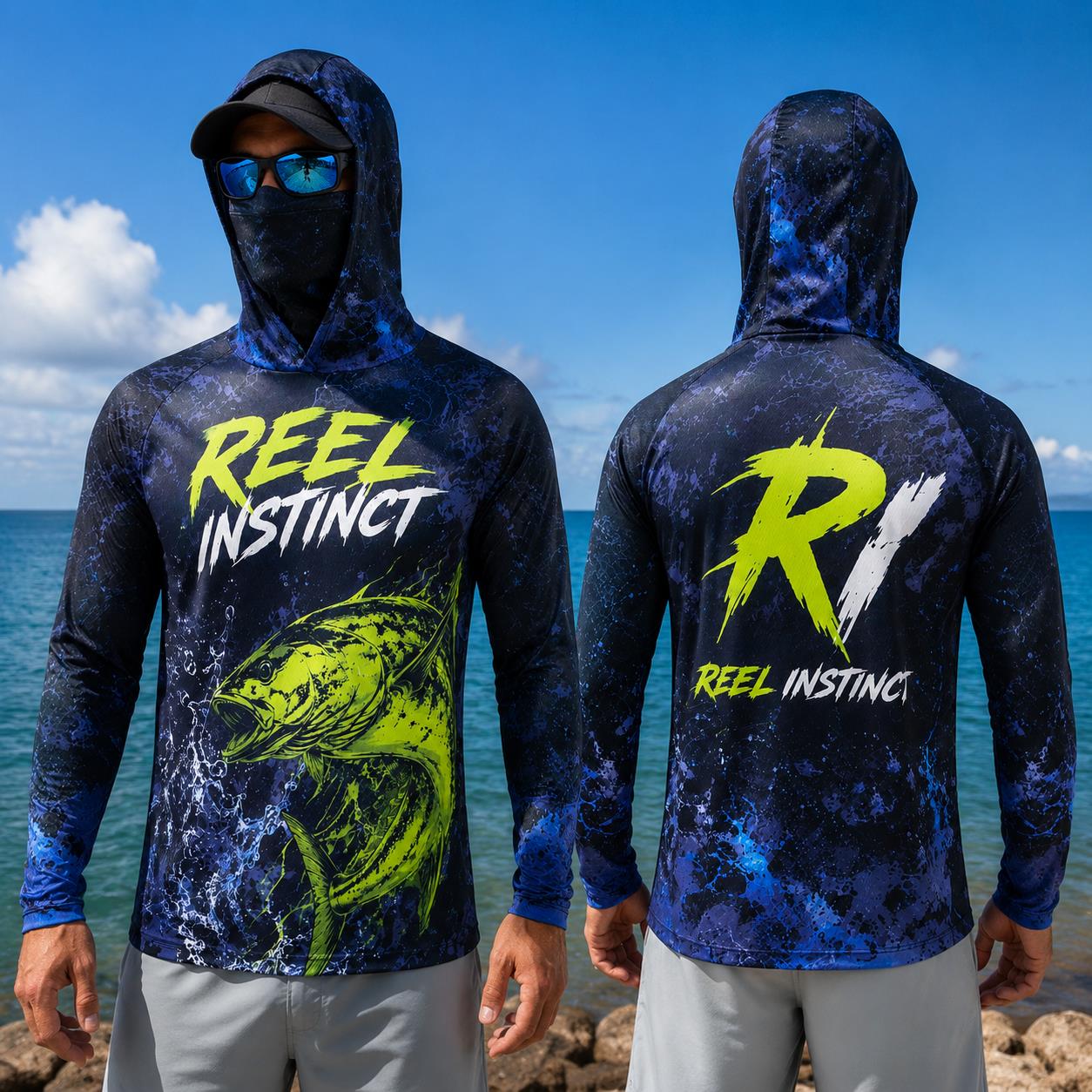 フィッシング フーディー シャツ メンズ 長袖 プロテクショ - Fishing Mask Sun Protection のレビューと価格