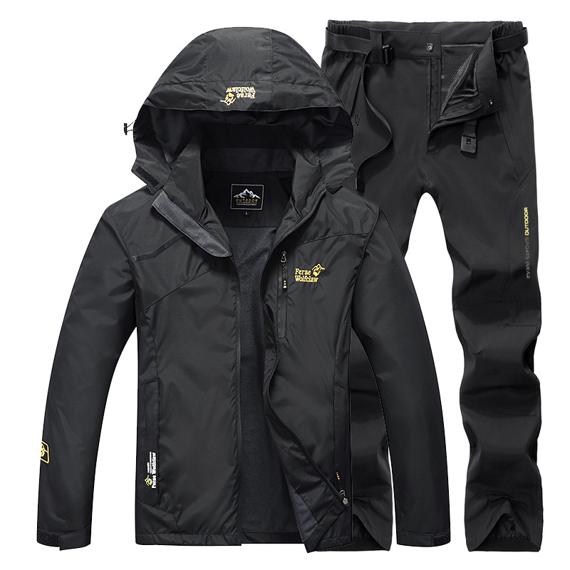 防水釣りスーツ通気性耐久性のあるフード付きジャケット釣りウェ - Fishing Rain Suit のレビューと価格