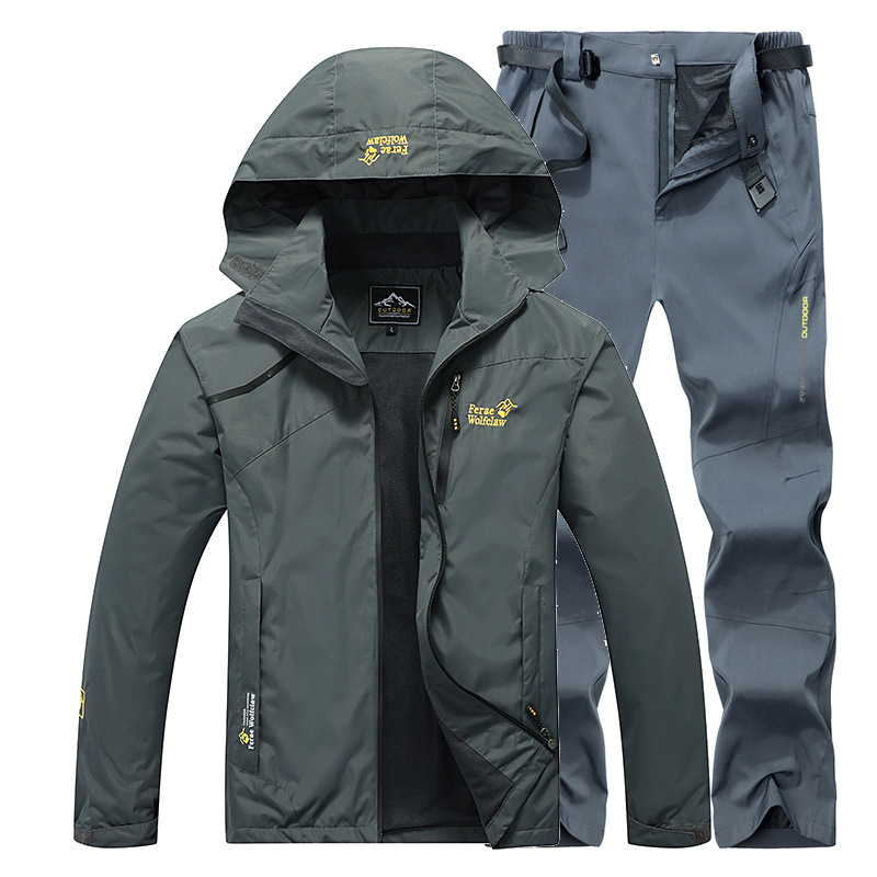 防水釣りスーツ通気性耐久性のあるフード付きジャケット釣りウェ - Fishing Rain Suit のレビューと価格
