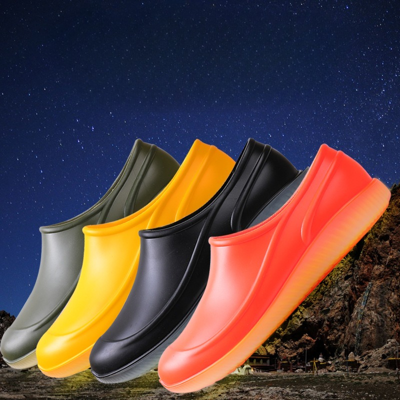 恋人デザイン防水PVCローファーシューズメンズアンクルシュー - Fishing Boots のレビューと価格