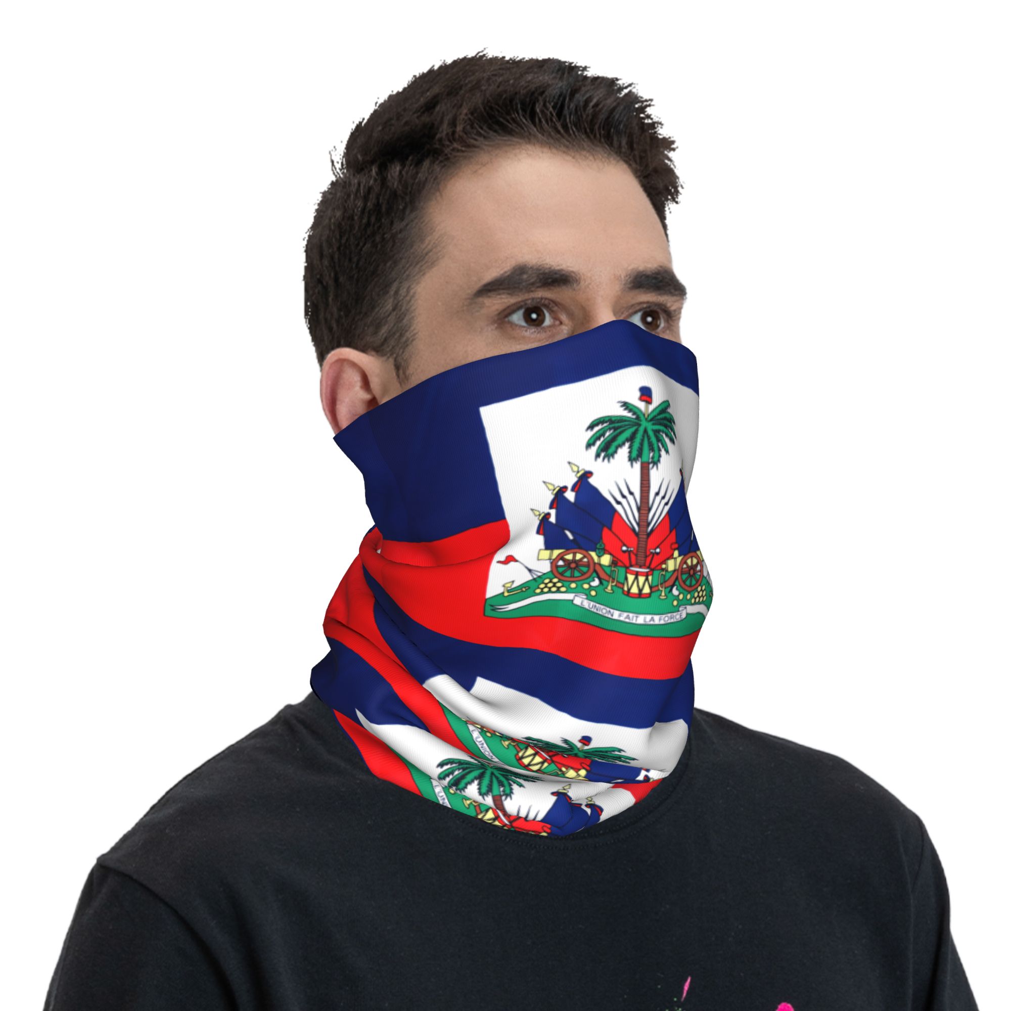 アウトドアスポーツバラクラバハイチ国旗自転車マスクソフトバイ - Fishing Mask Sun Protection のレビューと価格