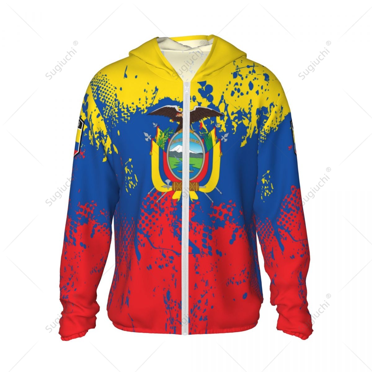 エクアドル国旗日焼け止めパーカー日焼け止め服釣りサイクリング - Fishing Hoodie のレビューと価格