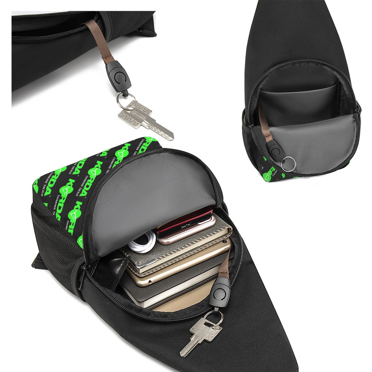 コルダフィッシングロゴ魚鯉漁師ギフトチェストバッグ男性スリン - Fishing Backpack のレビューと価格