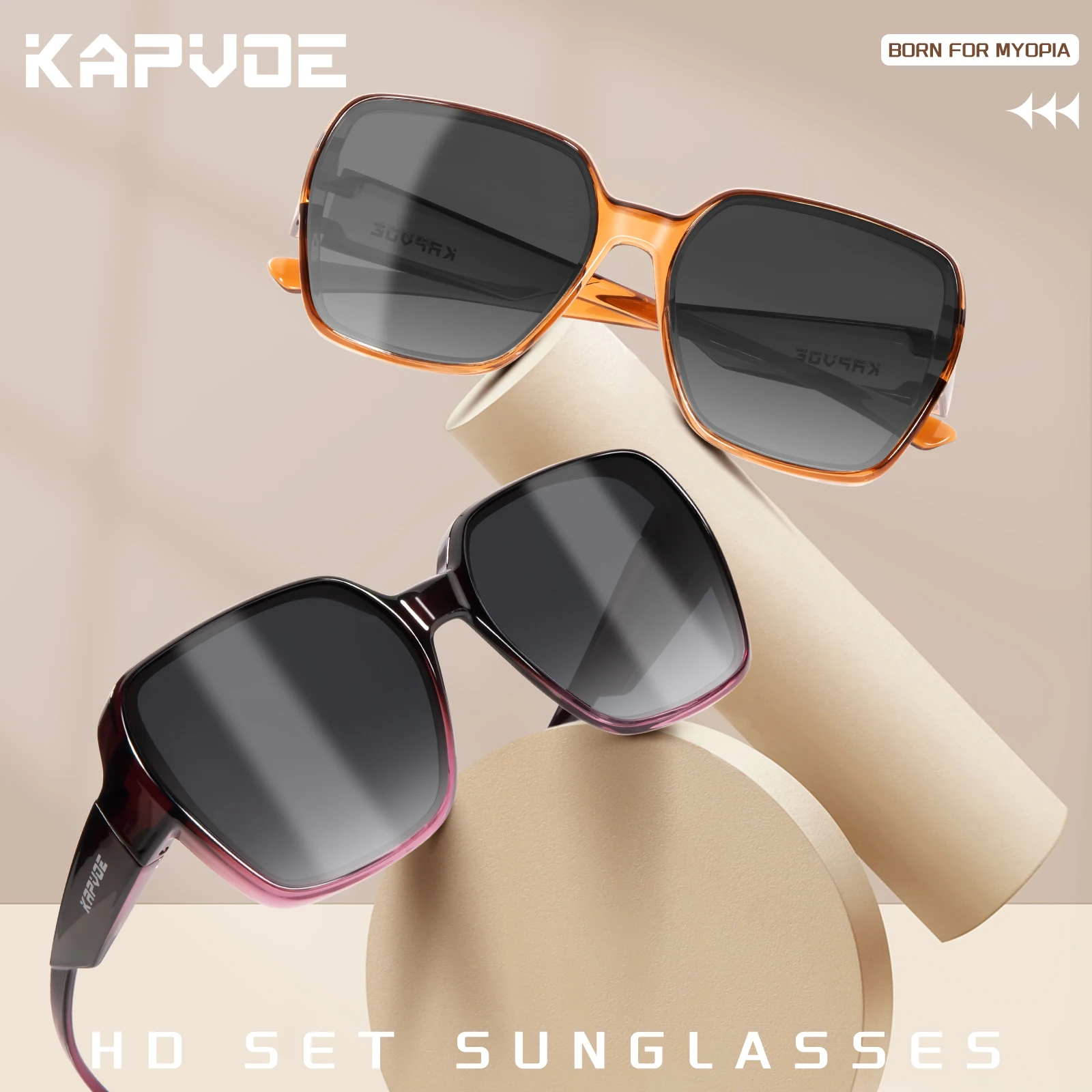Kapvoe フィットオーバーサングラス 特大スクエア偏光近 - Fishing Sunglasses Polarized のレビューと価格