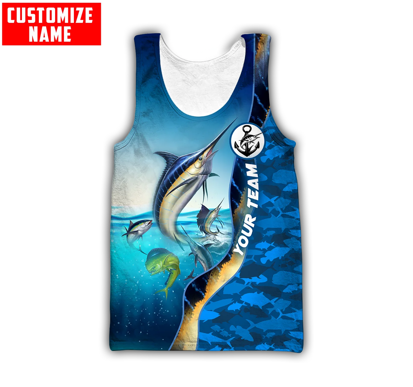 男性用3DプリントのノースリーブTシャツ,カスタム名,mah - Fishing Vest のレビューと価格